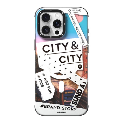 Apple iPhone 15 Pro Kılıf Magsafe Şarj Özellikli Youngkit A-City Serisi Kapak Pembe