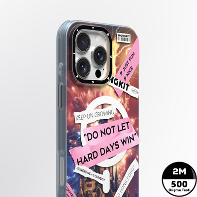 Apple iPhone 15 Pro Kılıf Magsafe Şarj Özellikli Youngkit A-City Serisi Kapak Pembe