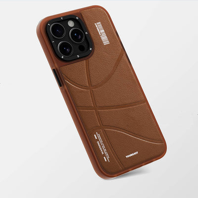 Apple iPhone 15 Pro Kılıf Magsafe Şarj Özellikli Youngkit Backboard Serisi Leather Kapak Kahverengi