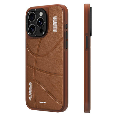 Apple iPhone 15 Pro Kılıf Magsafe Şarj Özellikli Youngkit Backboard Serisi Leather Kapak Pembe
