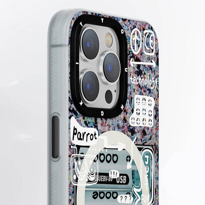 Apple iPhone 15 Pro Kılıf Magsafe Şarj Özellikli Youngkit Dark Matter Serisi Kapak Mavi