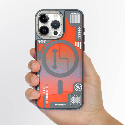 iPhone 15 Pro Kılıf M-safe Şarj Özellikli YoungKit Galaxy Serisi Kılıf