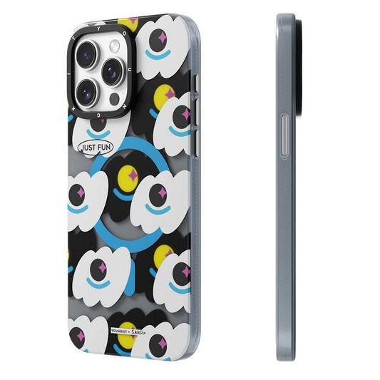 iPhone 15 Pro Kılıf M-safe Şarj Özellikli Youngkit Happy View Serisi Kılıf