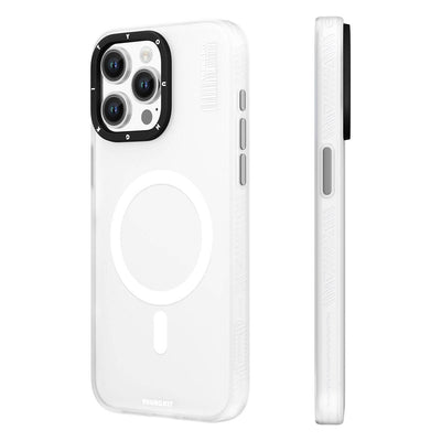 Apple iPhone 15 Pro Kılıf Magsafe Şarj Özellikli Youngkit Hidden Sand Serisi Kapak Gri