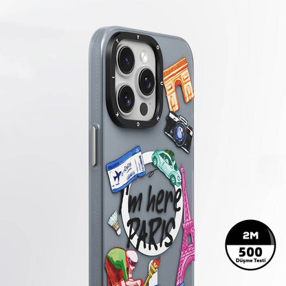 iPhone 15 Pro Kılıf M-safe Şarj Özellikli Youngkit in Paris Serisi Kılıf
