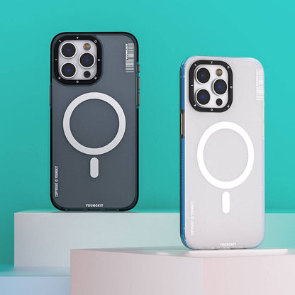 iPhone 15 Pro Kılıf M-safe Şarj Özellikli Youngkit Jiansha Serisi Kılıf