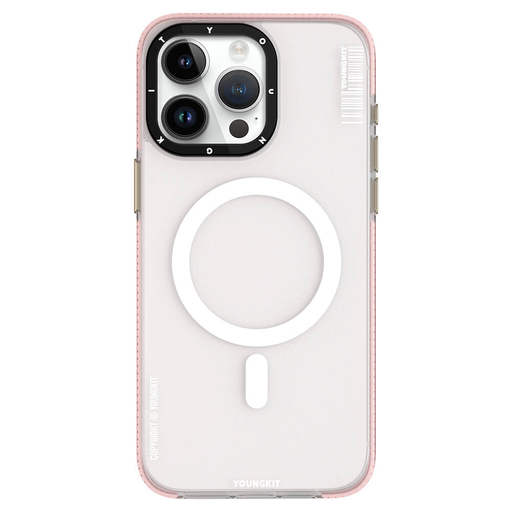 Apple iPhone 15 Pro Kılıf Magsafe Şarj Özellikli Youngkit Jiansha Serisi Kapak Mavi