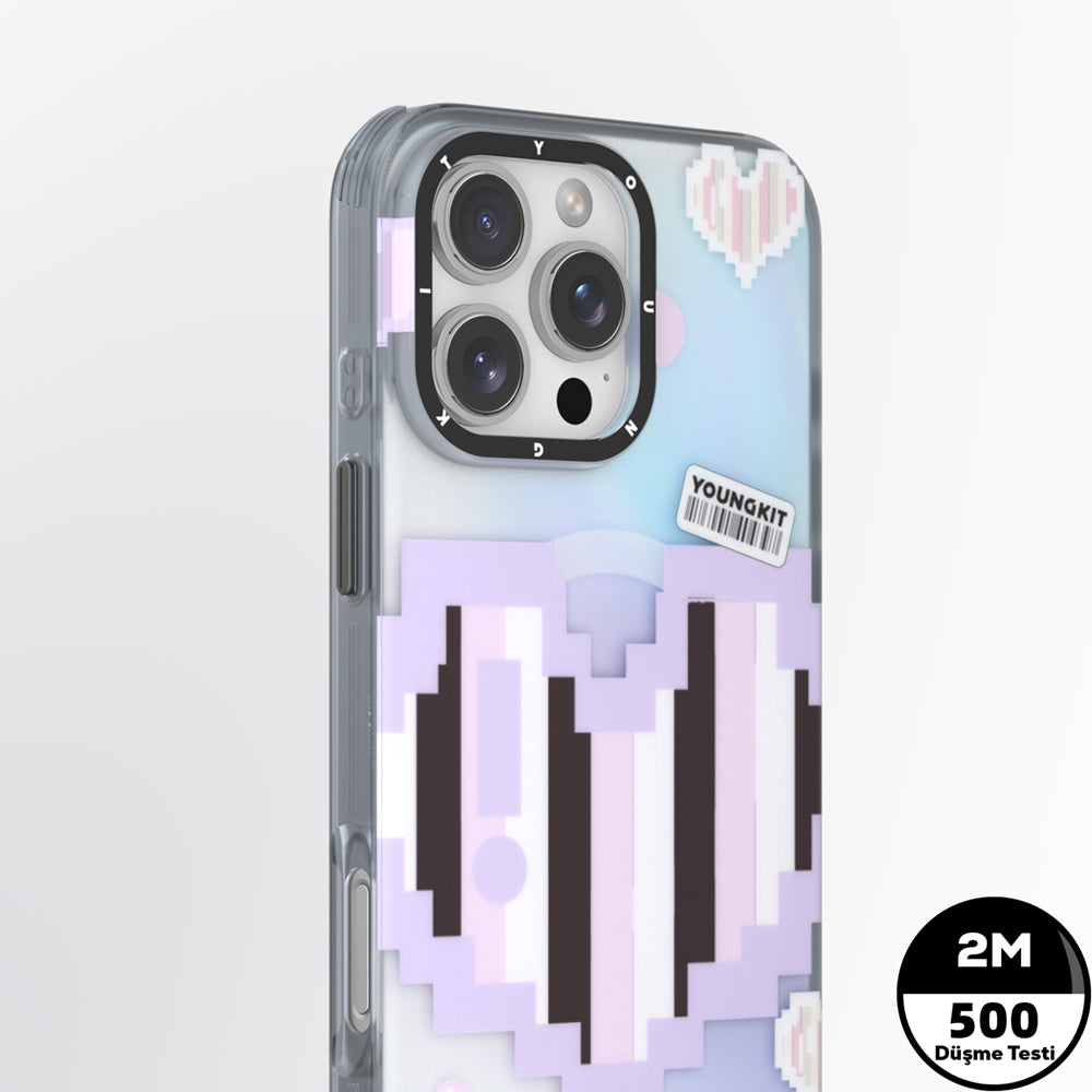 iPhone 15 Pro Kılıf M-safe Şarj Özellikli Youngkit Love Serisi Kılıf