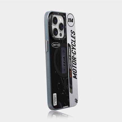 Apple iPhone 15 Pro Kılıf Magsafe Şarj Özellikli Youngkit Motorcycle Legend Serisi Kapak Siyah