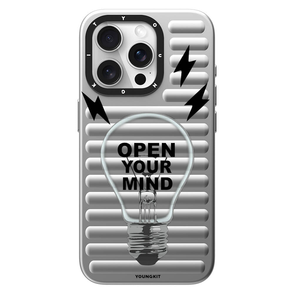 Apple iPhone 15 Pro Kılıf Magsafe Şarj Özellikli Youngkit Open Mind Serisi Kapak Siyah