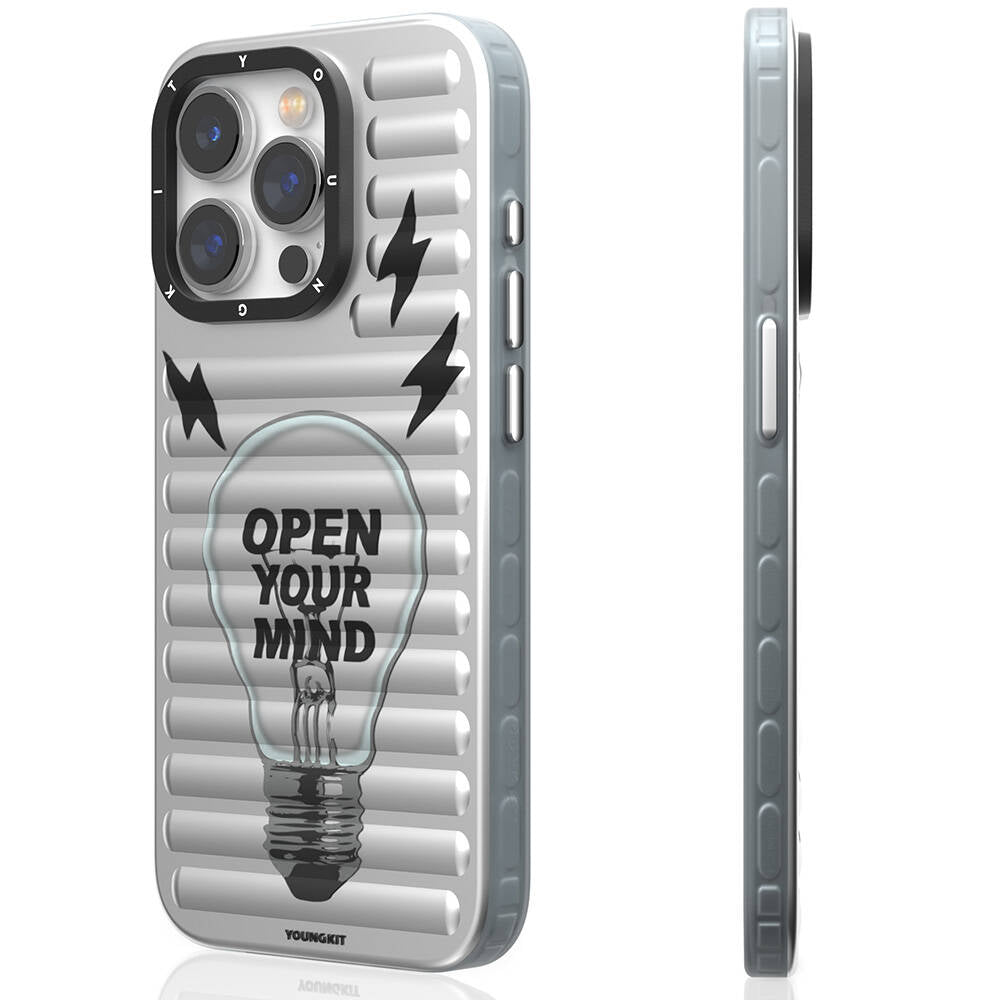 Apple iPhone 15 Pro Kılıf Magsafe Şarj Özellikli Youngkit Open Mind Serisi Kapak Siyah