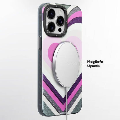 iPhone 15 Pro Kılıf M-safe Şarj Özellikli Youngkit Star Dazzle Serisi Kılıf