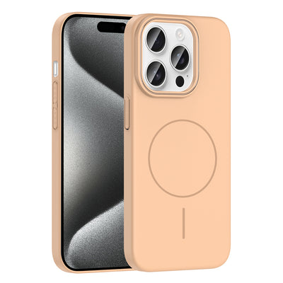 Apple iPhone 15 Pro Kılıf M-safe Şarj Özellikli Zore Ruby Sert Kapak Mürdüm