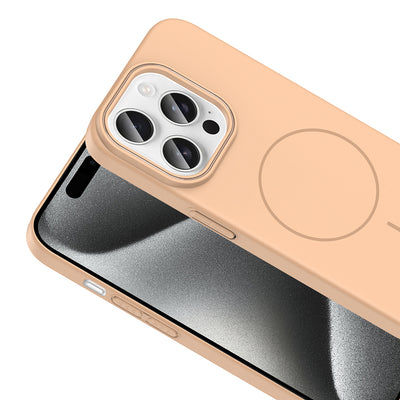 Apple iPhone 15 Pro Kılıf M-safe Şarj Özellikli Zore Ruby Sert Kapak Mürdüm