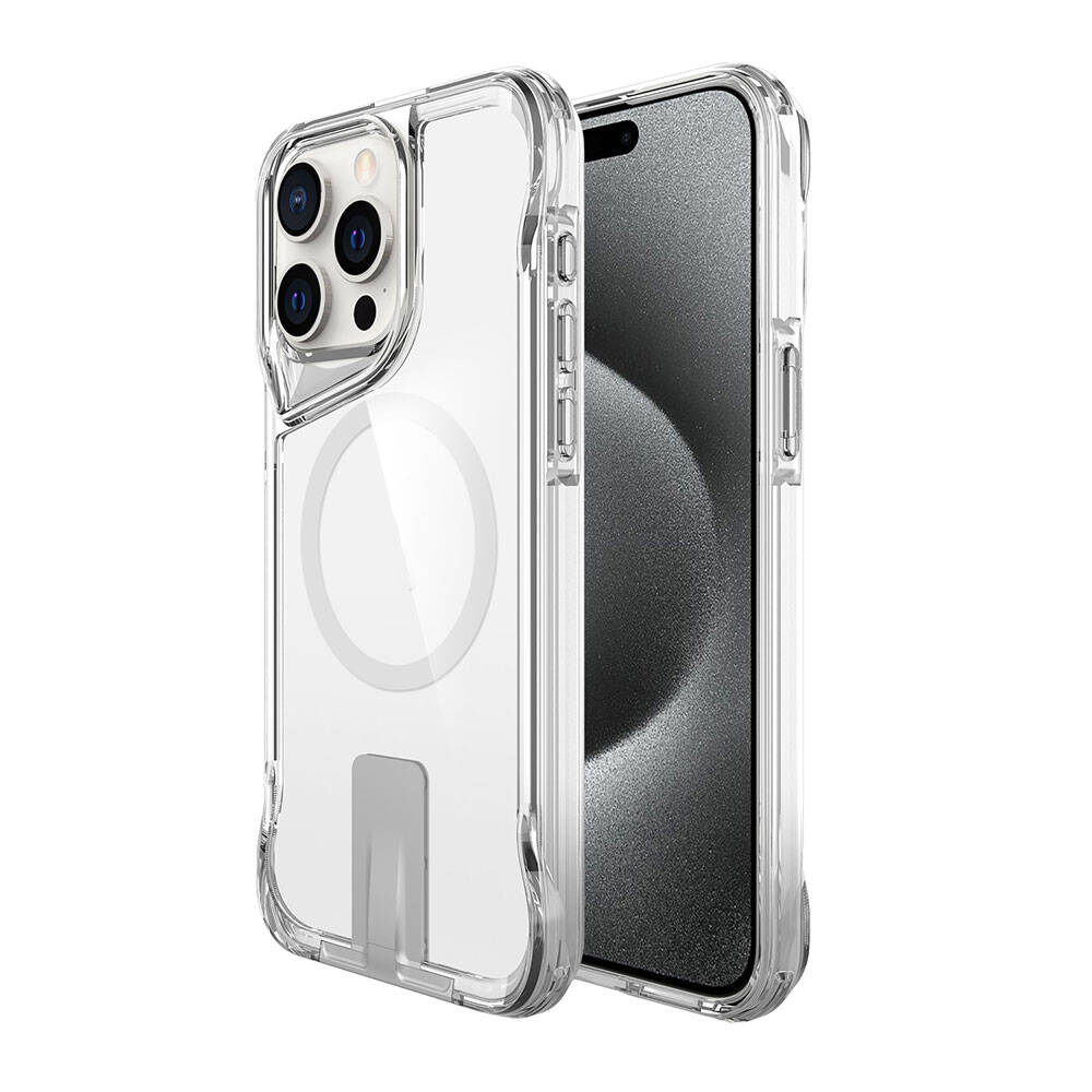 iPhone 15 Pro Kılıf M-safe Şarj Özellikli Zore T-Max Standlı Kılıf