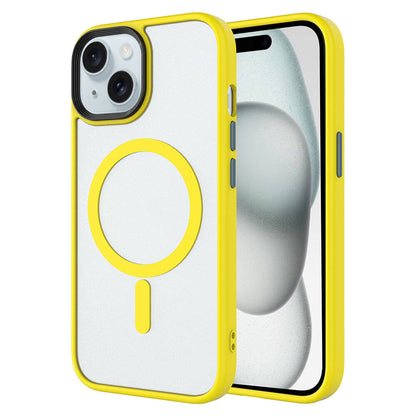 iPhone 15 Pro Kılıf Mat Arka Yüzey Wireless Şarj Özellikli Zore Flet M-safe Kılıf