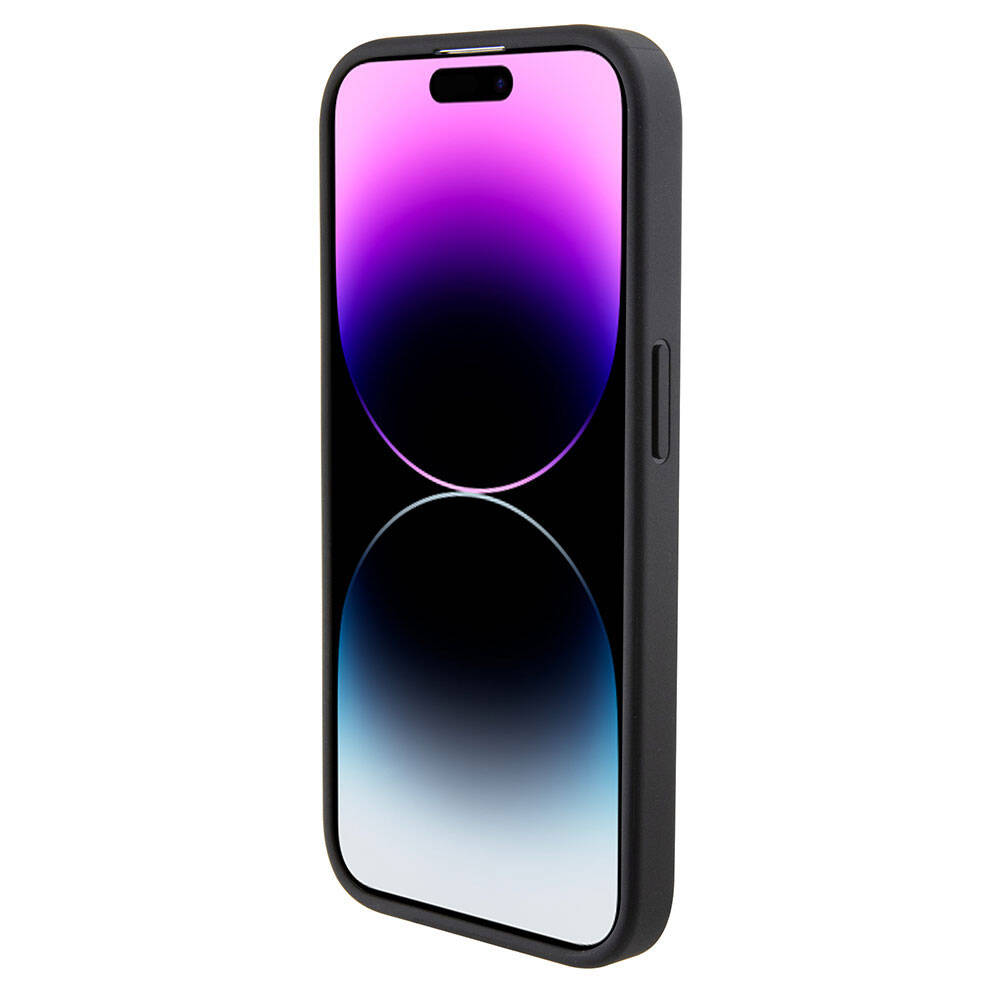 iPhone 15 Pro Kılıf Mercedes Benz Orjinal Lisanslı M-safe Şarj Özellikli Baskı Logolu Paralel Çizgi Desenli Deri Kılıf