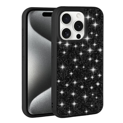 Apple iPhone 15 Pro Kılıf Parlak Taşlı Tasarım Zore Pırlanta Kapak Gri