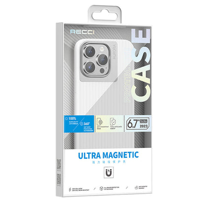 iPhone 15 Pro Kılıf Recci Aurora Serisi M-safe Şarj Özellikli Kılıf