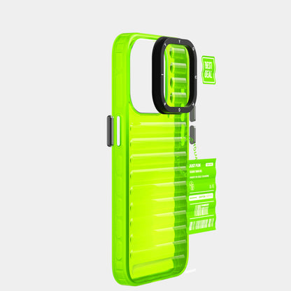 iPhone 15 Pro Kılıf Şeffaf Renkli Tasarım YoungKit Fluorite Serisi Kılıf