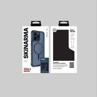 Apple iPhone 15 Pro Kılıf SkinArma Şeffaf Airbag Tasarımlı Magsafe Şarj Özellikli Saido Kapak Renksiz