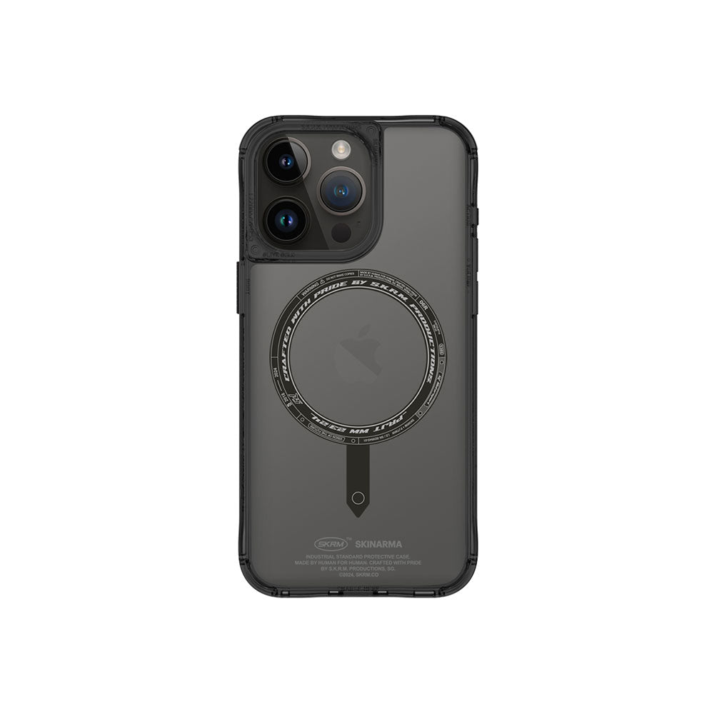 Apple iPhone 15 Pro Kılıf SkinArma Şeffaf Airbag Tasarımlı Magsafe Şarj Özellikli Saido Kapak Renksiz