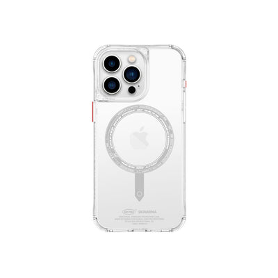 Apple iPhone 15 Pro Kılıf SkinArma Şeffaf Airbag Tasarımlı Magsafe Şarj Özellikli Saido Kapak Renksiz