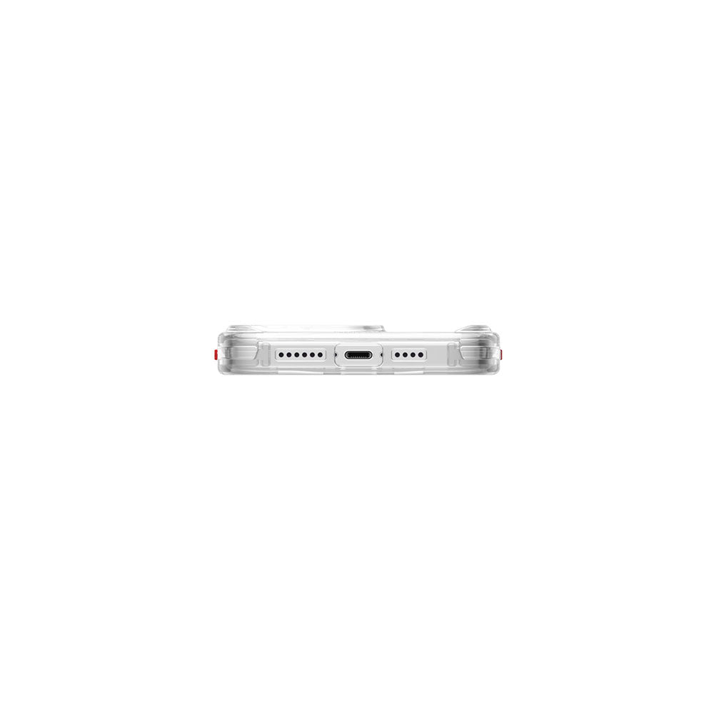 Apple iPhone 15 Pro Kılıf SkinArma Şeffaf Airbag Tasarımlı Magsafe Şarj Özellikli Saido Kapak Siyah