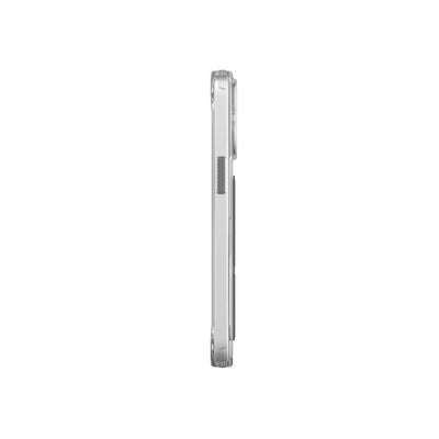 Apple iPhone 15 Pro Kılıf SkinArma Şeffaf Renk Geçişli Airbag Tasarımlı Standlı Cosmo Kapak Gri