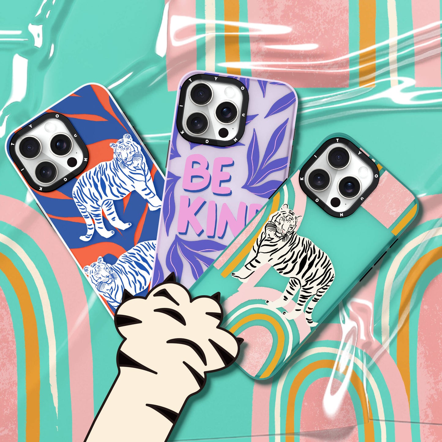 iPhone 15 Pro Kılıf Tara Reed Tasarımlı Youngkit Tiger Rhyme Kılıf