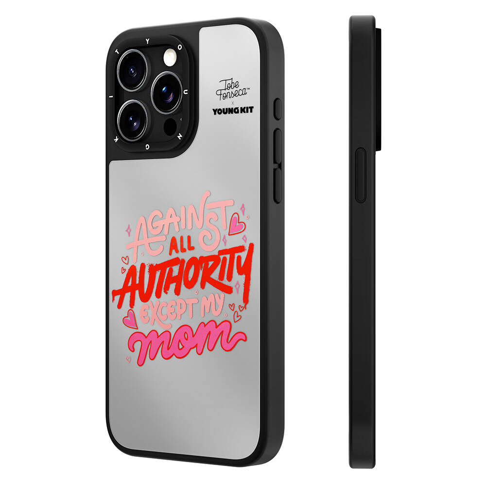 Apple iPhone 15 Pro Kılıf Tobias Fonseca Tasarımlı Youngkit Mirror Kapak Pembe