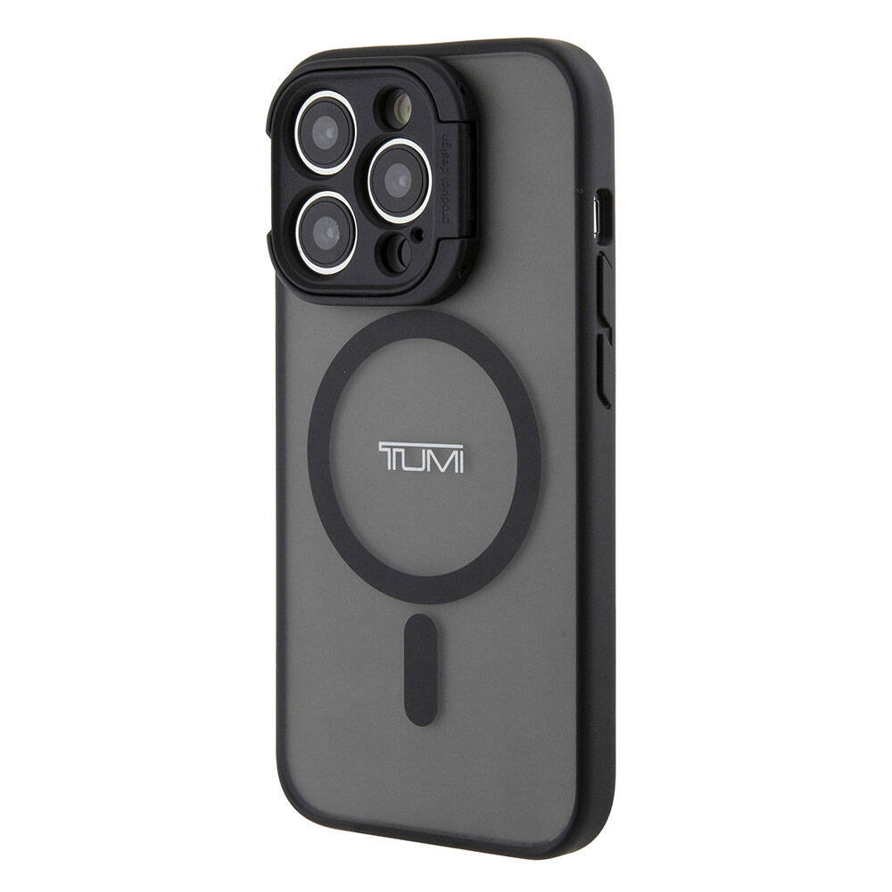 iPhone 15 Pro Kılıf TUMI Orjinal Lisanslı M-safe Şarj Özellikli Kamera Standlı Buzlu Mat Kılıf