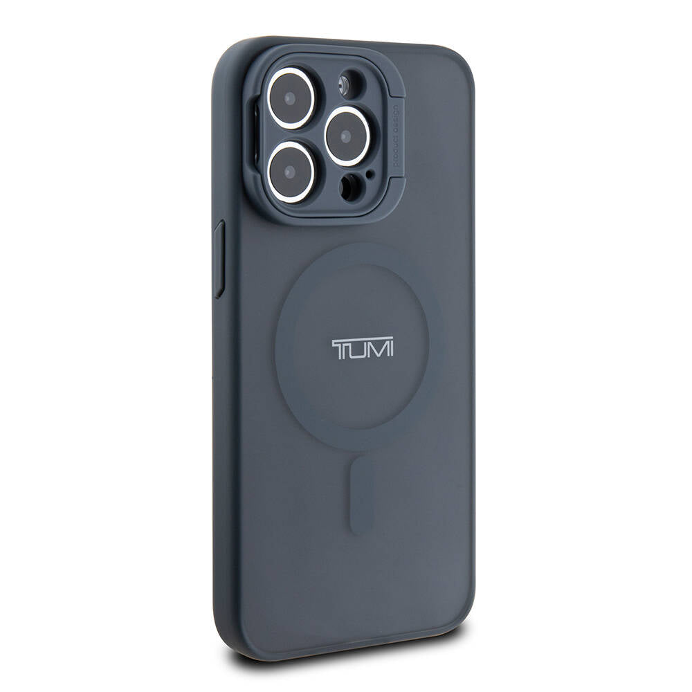 iPhone 15 Pro Kılıf TUMI Orjinal Lisanslı M-safe Şarj Özellikli Kamera Standlı Buzlu Mat Kılıf