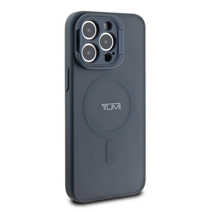 iPhone 15 Pro Kılıf TUMI Orjinal Lisanslı M-safe Şarj Özellikli Kamera Standlı Buzlu Mat Kılıf