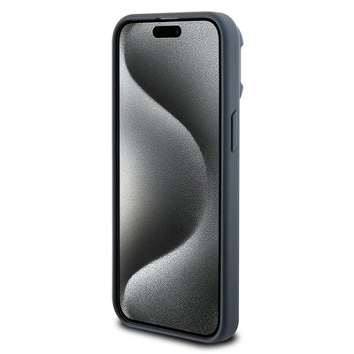Apple iPhone 15 Pro Kılıf TUMI Orjinal Lisanslı Magsafe Şarj Özellikli Kamera Standlı Buzlu Mat Kapak Mavi