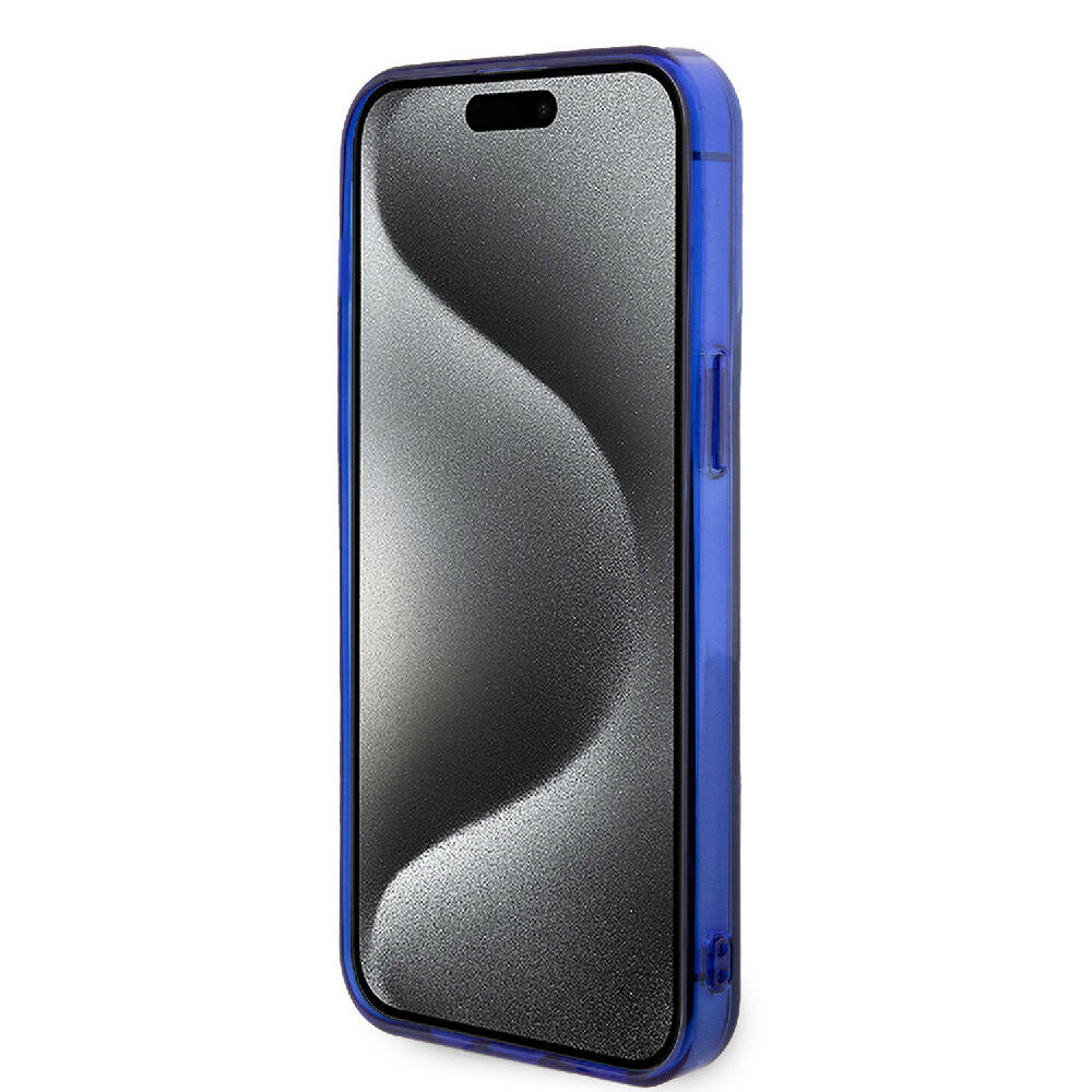 Apple iPhone 15 Pro Kılıf TUMI Orjinal Lisanslı Magsafe Şarj Özellikli PC TPU Çift Katmanlı Sıvı Baskılı Kapak Lacivert