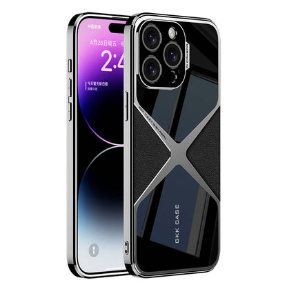 iPhone 15 Pro Kılıf Ultra İnce Kamera Korumalı PC + Deri Arka Yüzey Zore X-Pro Kılıf