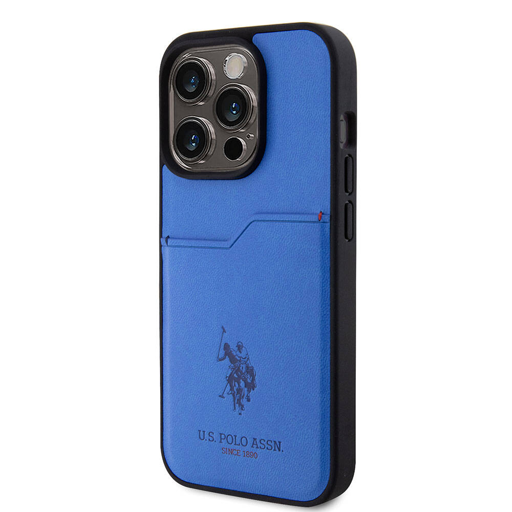 iPhone 15 Pro Kılıf U.S. Polo Assn. Orjinal Lisanslı Baskı Logolu PU Kartlıklı Kılıf