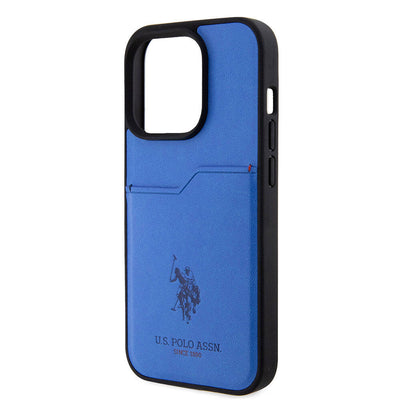 Apple iPhone 15 Pro Kılıf U.S. Polo Assn. Orjinal Lisanslı Baskı Logolu PU Kartlıklı Kapak Kırmızı