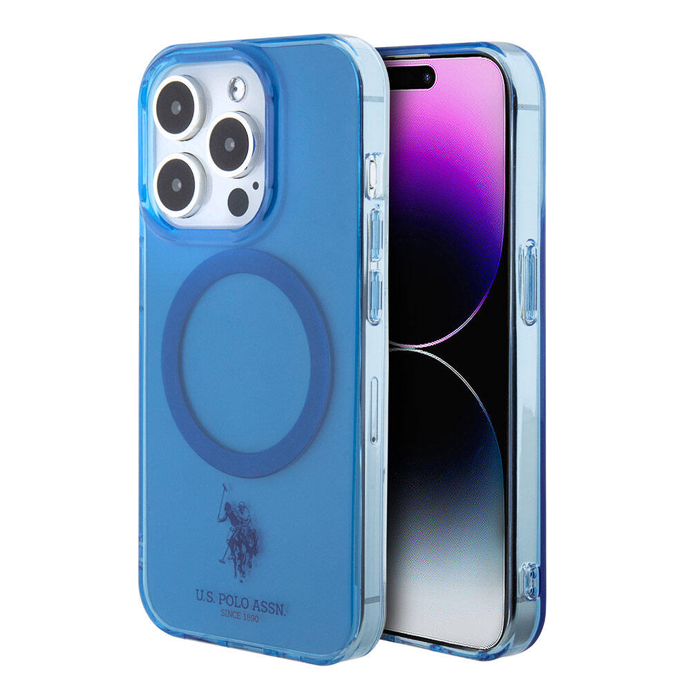 iPhone 15 Pro Kılıf U.S. Polo Assn. Orjinal Lisanslı M-safe Şarj Özellikli Transparan Tasarım Kılıf