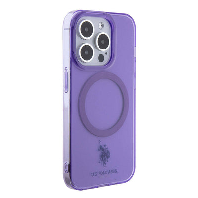 Apple iPhone 15 Pro Kılıf U.S. Polo Assn. Orjinal Lisanslı Magsafe Şarj Özellikli Transparan Tasarım Kapak Renksiz