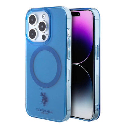 iPhone 15 Pro Kılıf U.S. Polo Assn. Orjinal Lisanslı M-safe Şarj Özellikli Transparan Tasarım Kılıf