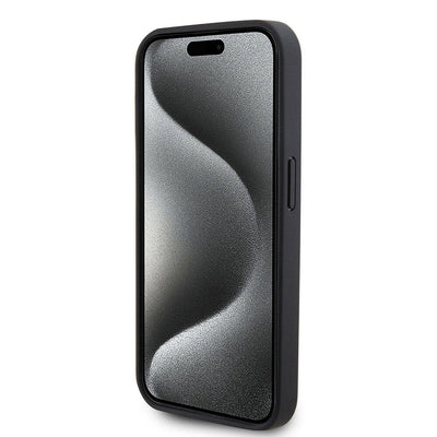 Apple iPhone 15 Pro Kılıf U.S. Polo Assn. Orjinal Lisanslı Suni Deri Arka Yüzey Baskı Logolu Örgü Desenli Kapak Kırmızı