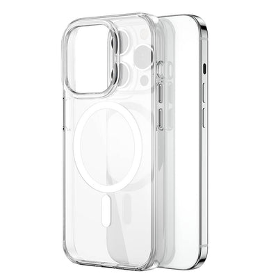 Apple iPhone 15 Pro Kılıf Wiwu BC-022 Magsafe Şarj Özellikli Şeffaf Transparan Kapak Renksiz