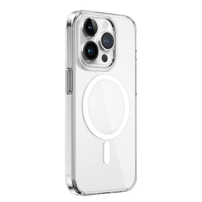 Apple iPhone 15 Pro Kılıf Wiwu BC-022 Magsafe Şarj Özellikli Şeffaf Transparan Kapak Renksiz