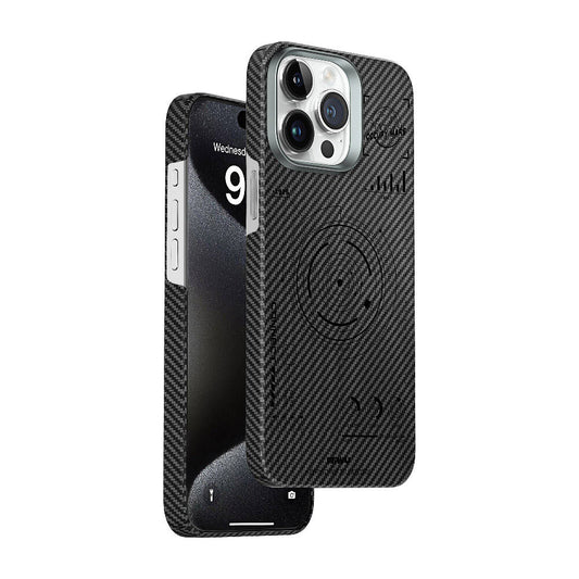 iPhone 15 Pro Kılıf Wiwu HHX-016 Karbon Fiber 600D Mars Kevlar Kılıf