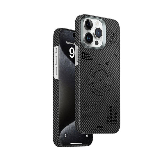 iPhone 15 Pro Kılıf Wiwu KJZ-017 Karbon Fiber 600D Explore Kevlar Kılıf