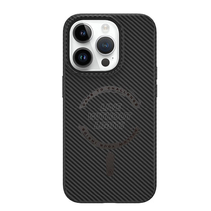iPhone 15 Pro Kılıf Wiwu LCC-107 Karbon Fiber M-safe Şarj Özellikli Kamera Korumalı Kabon Kılıf