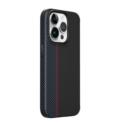 iPhone 15 Pro Kılıf Wiwu LCC-107 Karbon Fiber M-safe Şarj Özellikli Kamera Korumalı Kabon Kılıf