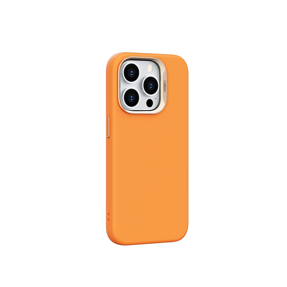 iPhone 15 Pro Kılıf Wiwu SP-019 M-safe Şarj Özellikli Vegan Leather Deri Kılıf